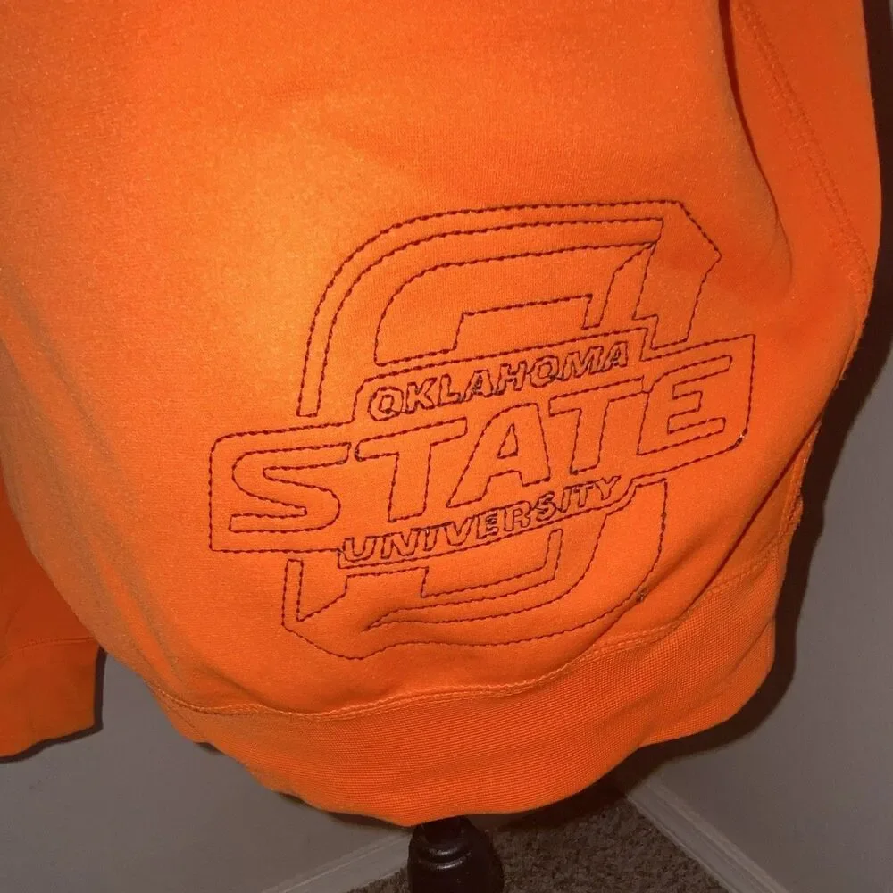 Nike Oklahoma State Cowboys Orange/Black Full Zip Hoodie Sweatshirt M NCAA